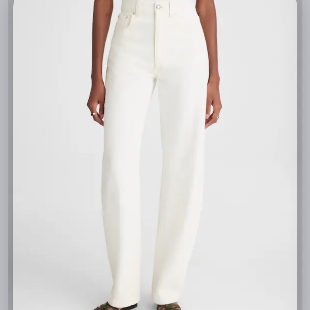 Madewell White High-Rise Balloon Jeans